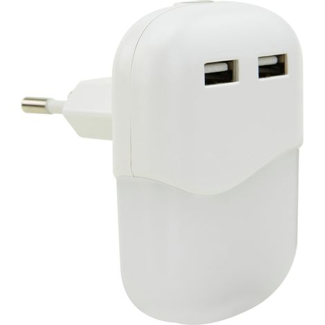 ANSMANN LED Nachtlicht mit Dämmerungssensor & 2x USB - LED Leuchte (1/5)