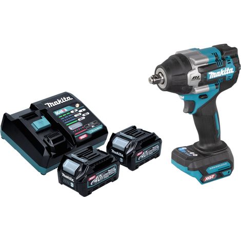 Makita TW 007 GD201 Llave de impacto sin cable 40 V máx. 760 Nm 1/2'' sin escobillas + 2x batería recargable 2,5 Ah + cargador