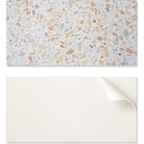 Panel de vinilo autoadhesivo perfecto para interiores modernos, 100 x 50 cm, dise帽o de mosaico de piedra.