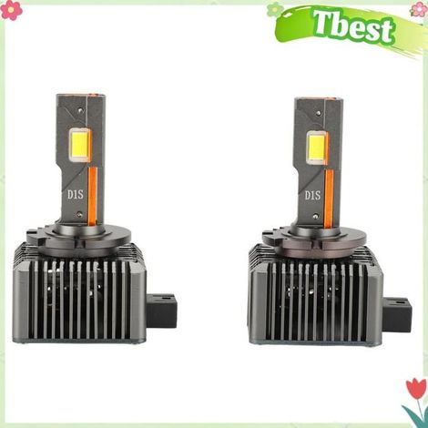 Tbest Ampoules de phare LED série D Ampoules de phares LED série D, Plug and Play, étanche IP67, auto ampoule D1S paquet de 2 (1/5)