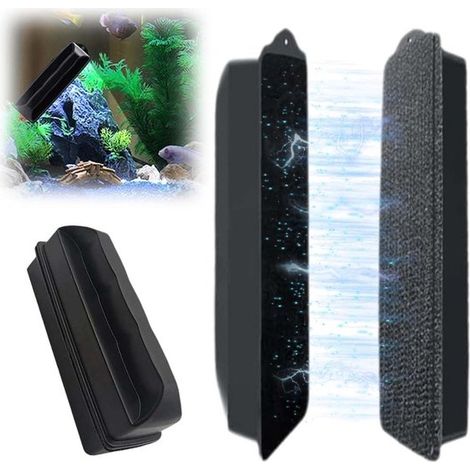 Strumento di pulizia magnetico, spazzola magnetica per la pulizia di acquari, pulitore per vetri di acquari, spazzola magnetica per la pulizia, strumento per la pulizia del vetro (1/5)