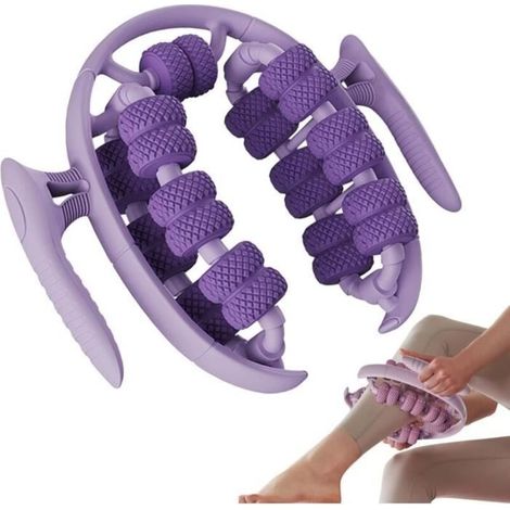 Massaggiatore a rullo - Portatile - Rotazione a 360 gradi - Sollievo muscolare - Fitness - Unisex