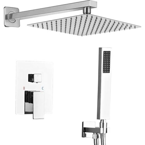 Douche Encastrée avec Mitigeur, Chrome (1/5)
