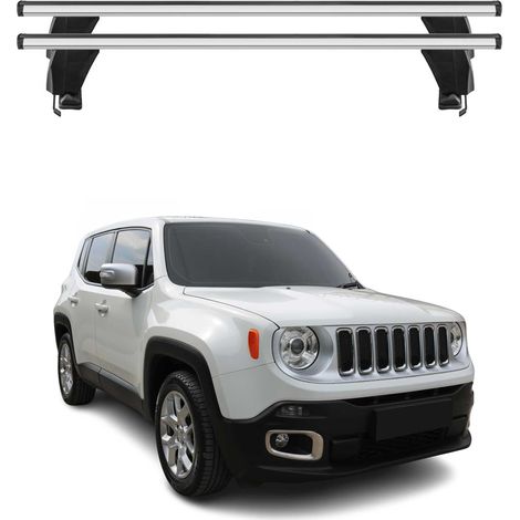 OMAC Dachträger Querträger Alu für Jeep Renegade 2015-2025 – Abschließbar – T-Nut – City-Crash-getestet – Max. 50 kg Silber (1/5)