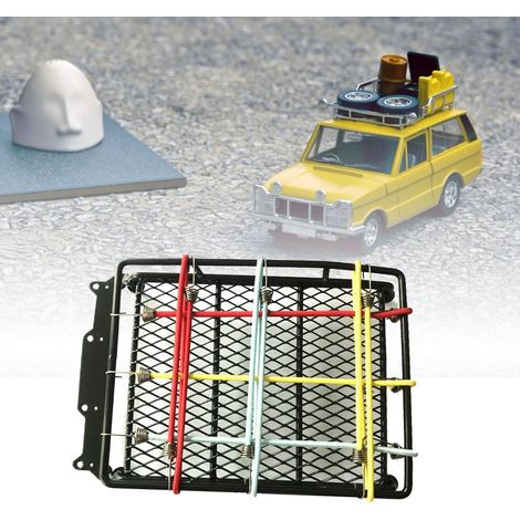 Lot de 4 accessoires de corde pour porte-bagages de toit à l'échelle 1:10, compatibles avec les voitures RC D90 et SCX10 (20 cm) (1/5)