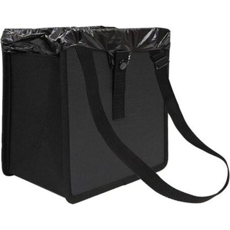 Car trash can, foldable, waterproof, 22x22x14.5 cm, black (1/5)
