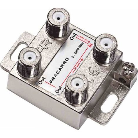 Derivatore Verticale 2 Vie Con Attenuazione 22Db Connettore F In Banda Tv E Satellite (5-2400Mhz)