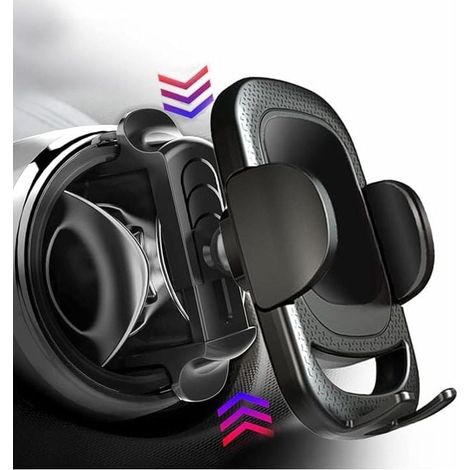 Support Telephone Voiture,Porte Telephone Ronde Voiture à Grille d'aération Facile Installer Stable Rotation 360° (1/4)