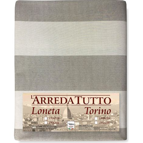 Tex family TELO ARREDO copritutto GRAN FOULARD copriletto COPRIDIVANO tessuto RIGONE BEIGE - 2 PIAZZE (1/4)