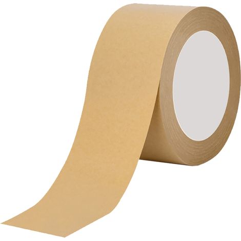 48 mm – Wasseraktiviertes, gummiertes Kraftpapierklebeband – 48 mm breit x 50 m lang – Stretchpapier (1/5)