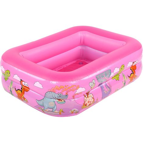 Piscine gonflable pour enfants de haute qualité, idéale pour une utilisation à domicile. Grande piscine carrée rose. (1/5)