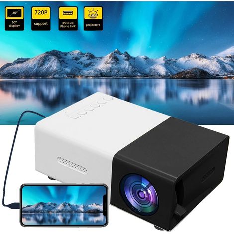 Projecteur Vidéo Multimédia – Entrée USB – Télécommande Incluse – Câble AV Fourni – 36V Max – Pour Cinéma Maison, Jeux Vidéo, Soirée Film & Présentation – Compact & Facile à Installer (1/5)