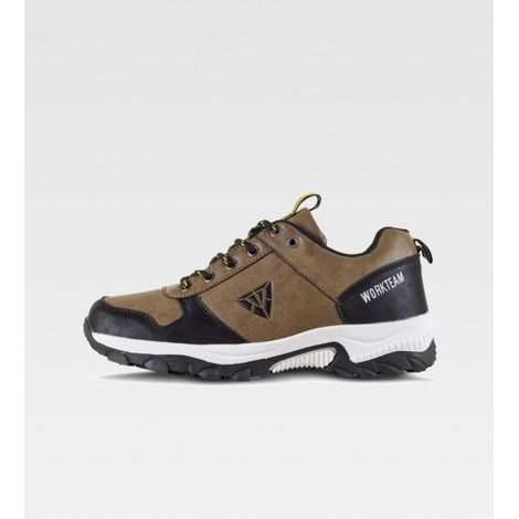 Zapatilla tipo trecking con cordones resistente al deslizamiento WORKTEAM P4010 36 Beige+Negro (1/5)