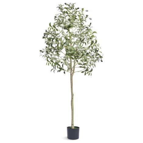 Arbre Artificiel 155 cm Plante Artificielle PE Haut Olivier Faux (1/5)