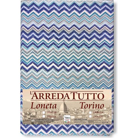 Tex family TELO ARREDO Copritutto GRAN FOULARD Copriletto COPRIDIVANO TESSUTO BEATRICE BLU - 1 PIAZZA (1/3)