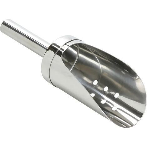 Pelle à Glace Perforée en Acier Inoxydable 18/8 - 148 ml, 190 mm - Idéale pour Bar, Cocktails, Service Facile sans Égouttement, Durable et Hygienique