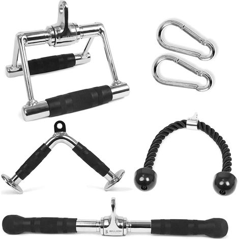 Accessoires des Bras Musculation pour EntraîNement, Poignée parallèle, Corde de Triceps, Poignée de Triceps en Forme de V, Barre de Traction pour Biceps et Triceps (1/5)