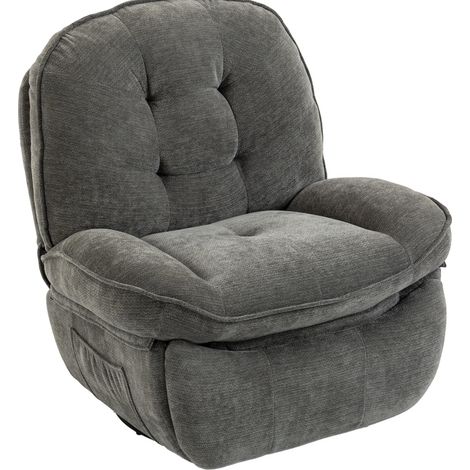 Sillón relax giratorio con función de balancín y reclinable, gris claro (1/5)