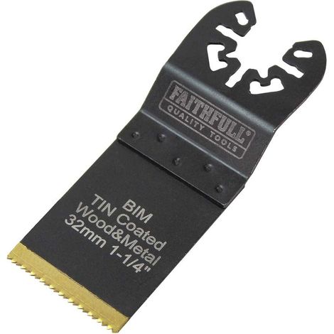 Faithfull Multi-Functional Bi-Metal Flush Cut Blade with TiN Coating, 32mm (1/3)