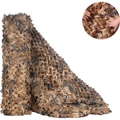 Filet de camouflage de chasse en plein air 200 x 800 cm, filet de camouflage de camping, filet de couverture de chasse militaire (marron) (1/5)