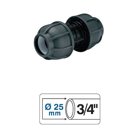 RACCORDO MASCHIO DOPPIO 3/4 UNIFLEX SFUSO NERO 824550