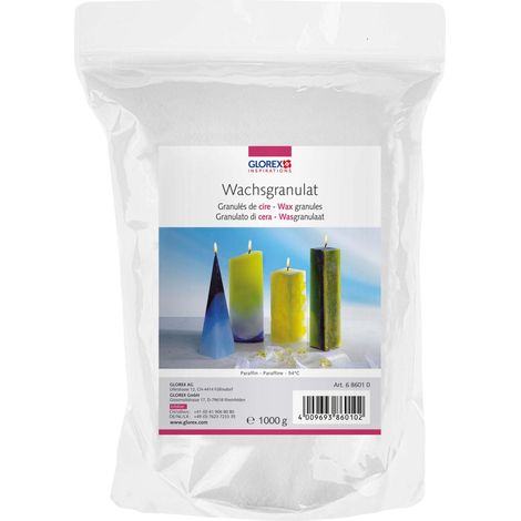 Glorex Wachsgranulat Paraffinbasis in Pulverform 1 kg Wachs