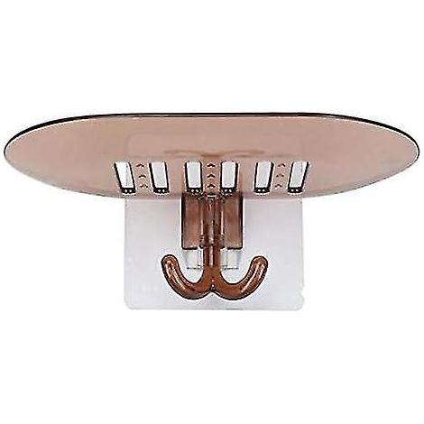 Porte-savon et étagère de rangement pour salle de bain - Marron (1/5)