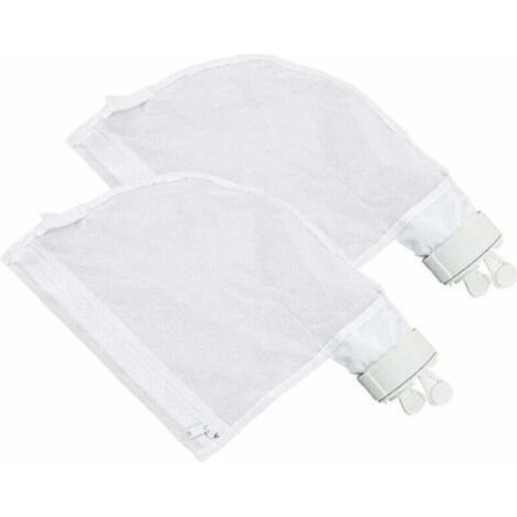 Ensemble de 2 sacs filtrants pour Polaris 280 et 480, modèle ajustable avec fermeture éclair, de couleur blanche.