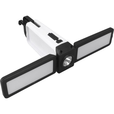Lampe de travail LED rotative et pliable avec éclairage frontal et latéral, 6 modes d'éclairage, haute luminosité, rechargeable. (1/5)
