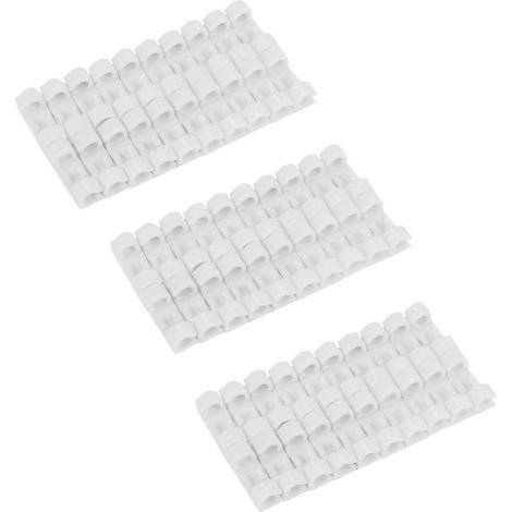 Lot de 60 clips pour câbles de bureau. clips pour câbles USB (blancs) (1/5)