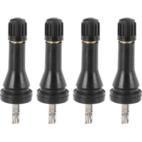 Tige De Valve pour Capteur Pression pour Nissan Qashqai 4 Pièces Argent, Noir, Acier Inox, Caoutchouc, Trou 5mm, Filetage M8x0.8, 65x19mm, Pour Nissan Sylphy, Pour Nissan Teana (1/5)