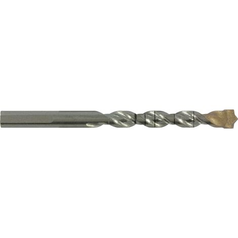 Tivoly • Foret Béton Ø6mm -Plaquette carbure pointe de centrage -Queue cylindrique 3 méplats