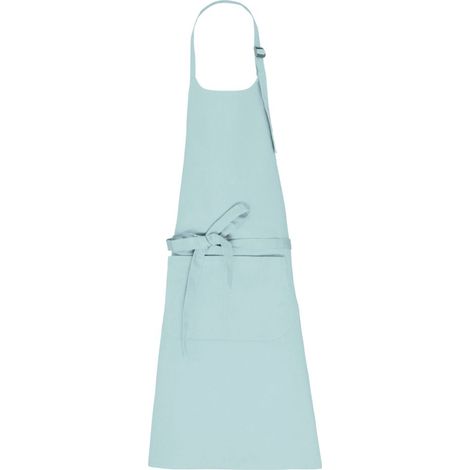 Tablier avec poche en coton bio KARIBAN Bleu Azur Unique
