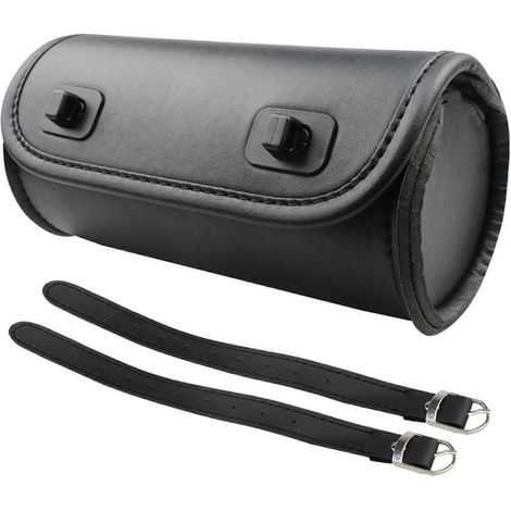 Sacoche à outils générique pour moto, noire, installation facile, sacoche de guidon. (1/5)