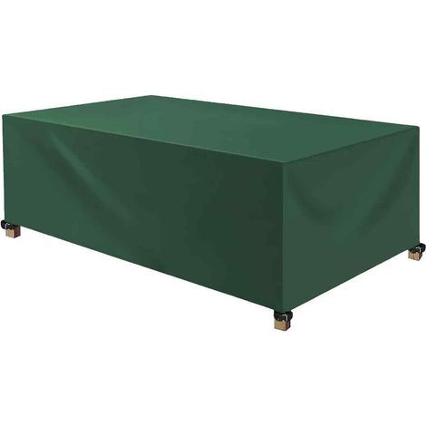 1 telo protettivo, 170 x 80 x 80 cm, resistente ai raggi UV, antivento, resistente al freddo, per tavoli, sedie, divani, verde (1/5)