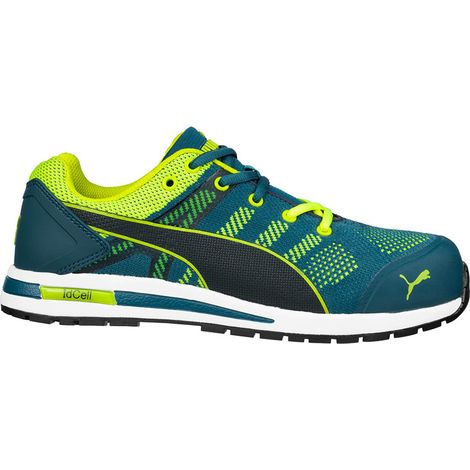 Puma – Baskets de sécurité S1P – Tige textile respirante – Embout en fibre de verre – Semelle anti-perforation FAP – Pointure 43 – Vert foncé