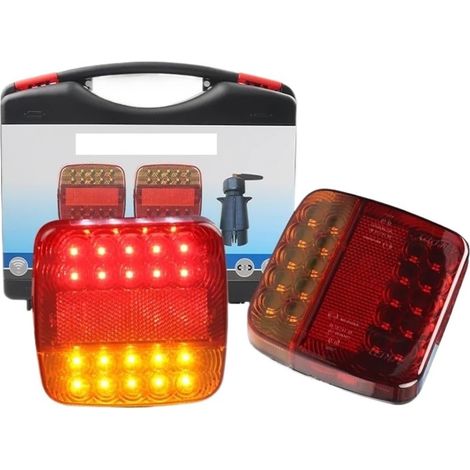 Feux arrière LED magnétiques sans fil pour remorques, feux de signalisation et feux stop, feux arrière pour caravanes, camping-cars et camions (1/4)