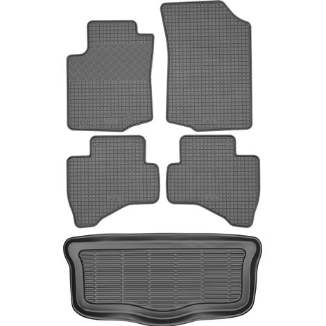 Toyota Aygo II Hatchback de 2014 (JUEGO) - Alfombrillas de goma para coche + alfombrilla para maletero