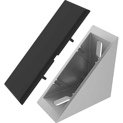 Fath Eckwinkel 40x80 Set Item System mit Abdeckkappe für Aluprofile und Flächenelemente mit Nut 8, Zinkdruckguss (1/5)