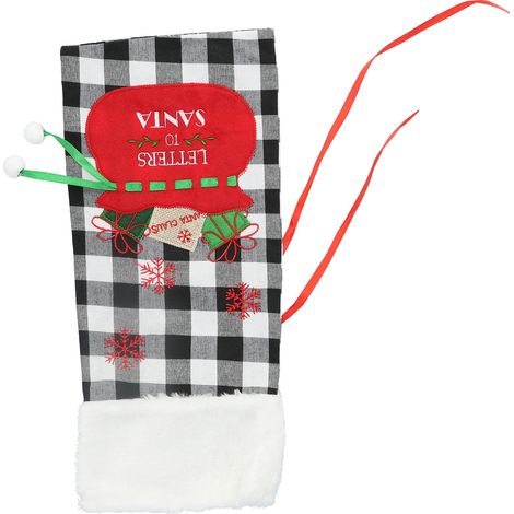 Étui pour bouteille de vin motif carreaux noir et blanc - Housse isolante élégante pour soirées, bar à domicile et fêtes de Noël