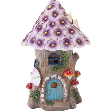 Ortviai Maison de Champignon Solaire en Résine Étanche IP65 pour Jardin, Terrasse et Balcon – Lumière Chaude (1/5)