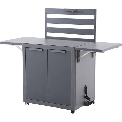 Credenza da giardino a 2 ante oxyana grigio grafite - Hespéride