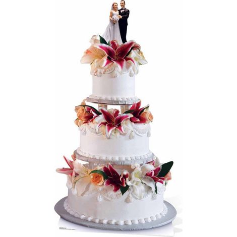 Figurine en carton Gâteau de mariage 180 cm (1/4)