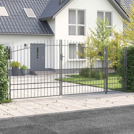 Teenpull – Gartentor mit Schloss Woerden Grau 195 x 500 cm Stahl (1/5)