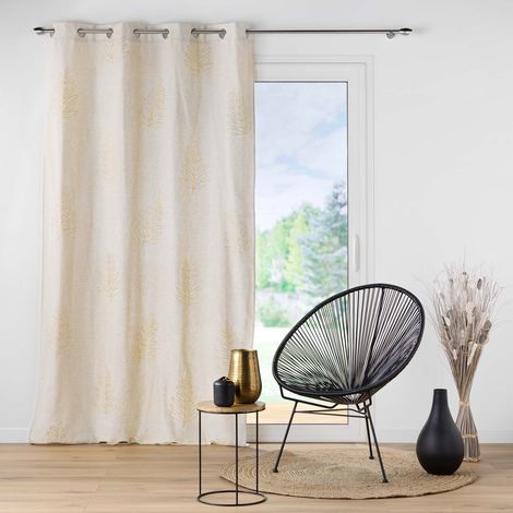 Rideau a oeillets 140 x 240 cm polyester et lin Venus (1/8)