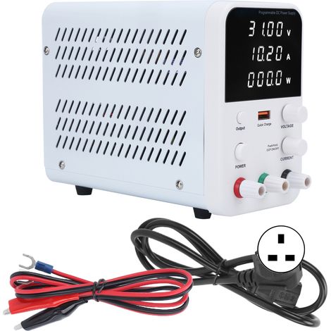Alimentation DC programmable WPS3010B 30V 10A 300W, bloc d'alimentation de laboratoire réglable, USB, prise UK 230V, convertisseur de tension stable pour tests électroniques. (1/5)