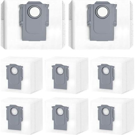 8 Sacs à Poussière Accessoires pour Roborock S8+/S8 Pro Ultra/S7 Max Ultra/S7 MaxV Ultra/S7 Pro Ultra/Q8 Max/Q8 Max+/Q7 Max/Q7 Max+/Q5 Pro/Q5 Pro+/Q5 Max+/Q7 M5+/Q7 L5+/Q10 S5+/Q10 X5+ (1/4)
