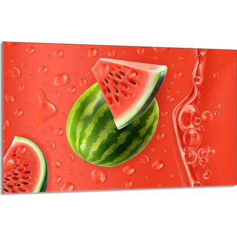 Glas-Herdplattenschutz 80x52 Wassermelone