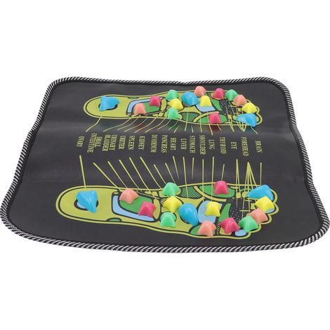 Tapis de réflexologie pieds 35x35 cm - Stimulation circulatoire et antalgique - Marche sur galets (1/5)