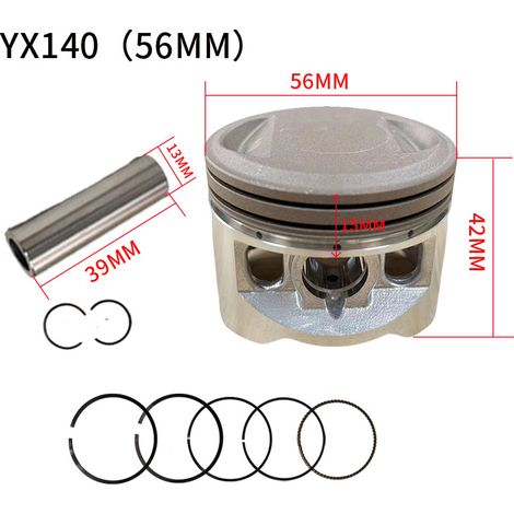 Die Kolbenlaufbuchsen für das Motorrad YX140 sind kompatibel mit Yin Xiang YX140 150cc, 56mm Bohrung, 140cc. (1/4)